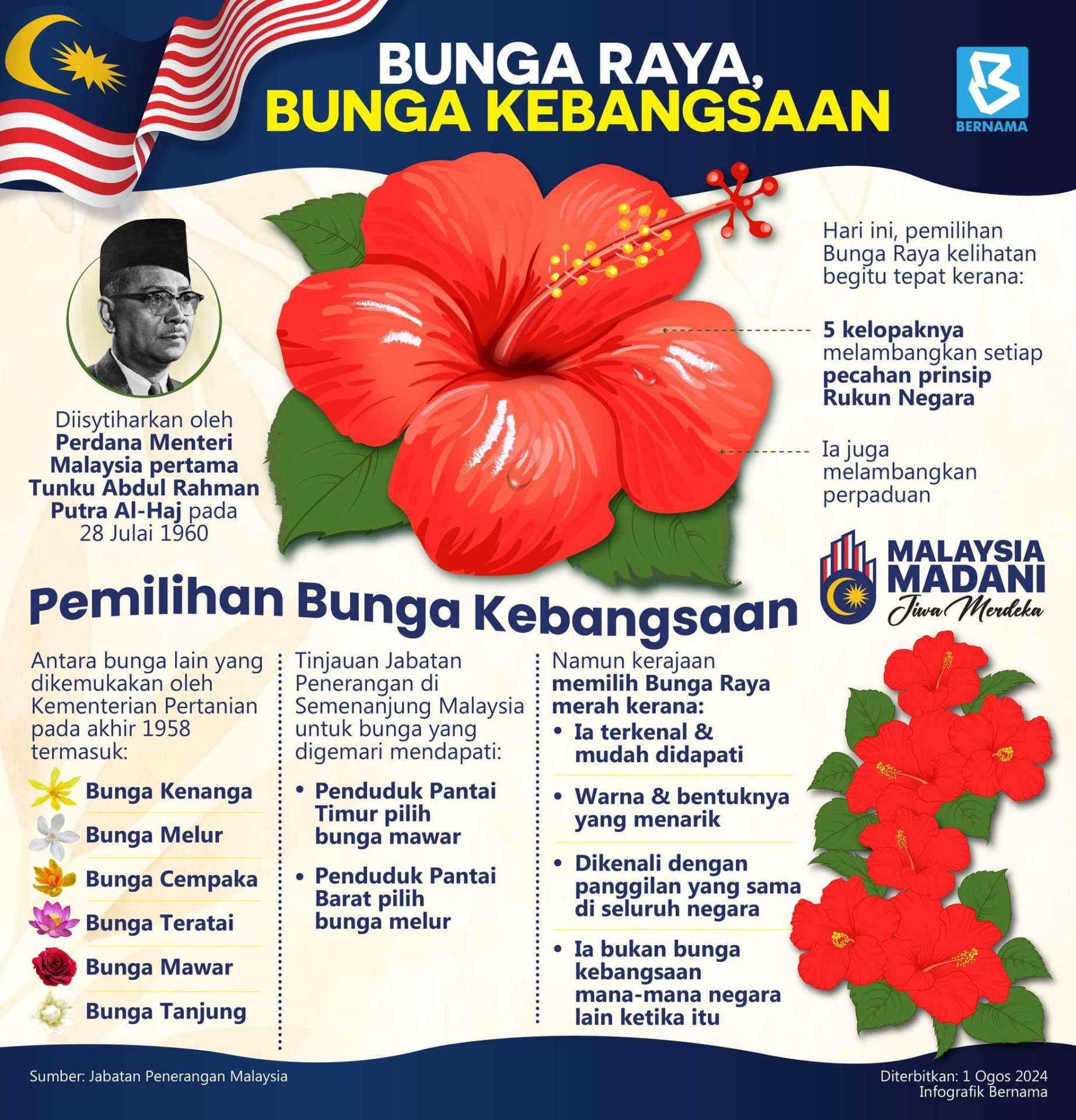 Bunga Raya, Bunga Kebangsaan