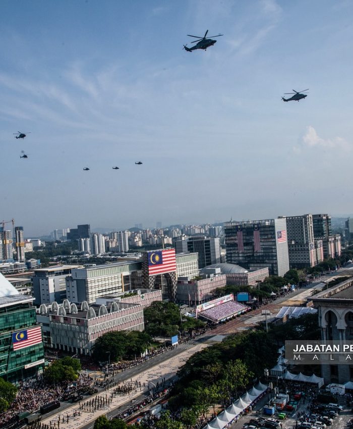 Pertunjukan udara pada sambutan Hari Kebangsaan Ke-67 bertemakan “Malaysia MADANI: “Jiwa Merdeka” di Dataran Putrajaya hari ini