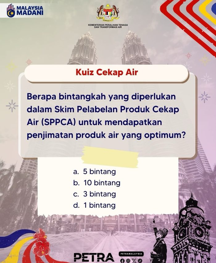 Cuba teka, berapa bintang yang diperlukan pada label SPPCA supaya kita dapat penjimatan optimum bagi produk air?