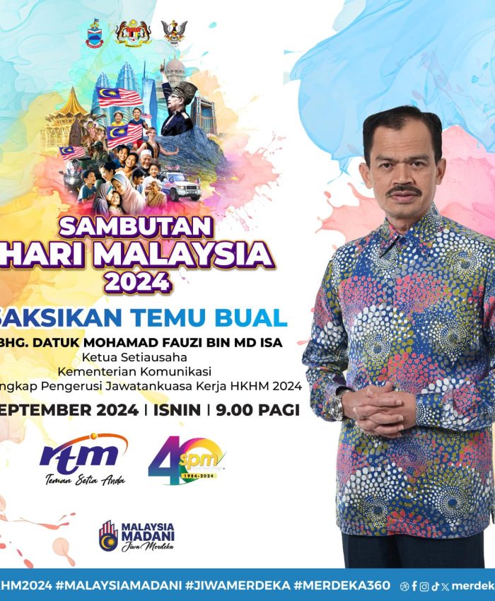 Temu bual Selamat Pagi Malaysia bersama YBhg. Datuk Mohamad Fauzi bin Md Isa, Ketua Setiausaha, Kementerian Komunikasi merangkap Pengerusi Jawatankuasa Kerja HKHM 2024