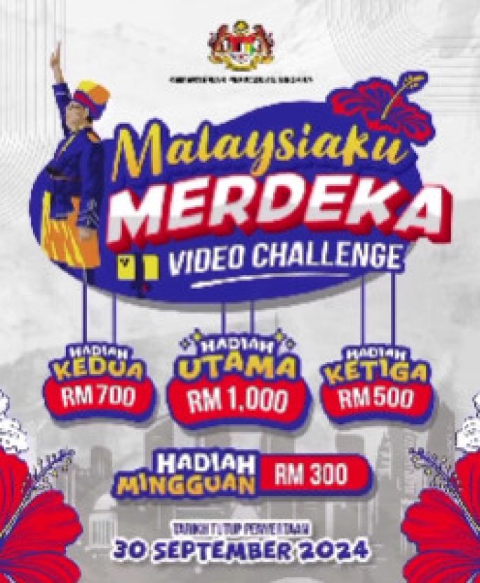 Anda cukup power untuk hasilkan video pendek berdurasi kurang 1 minit bertemakan ’perpaduan kaum di Malaysia‘? Ingin memenangi hadiah utama wang tunai berjumlah RM1000? Jom sertai kami di dalam kempen Malaysiaku Merdeka Challenge